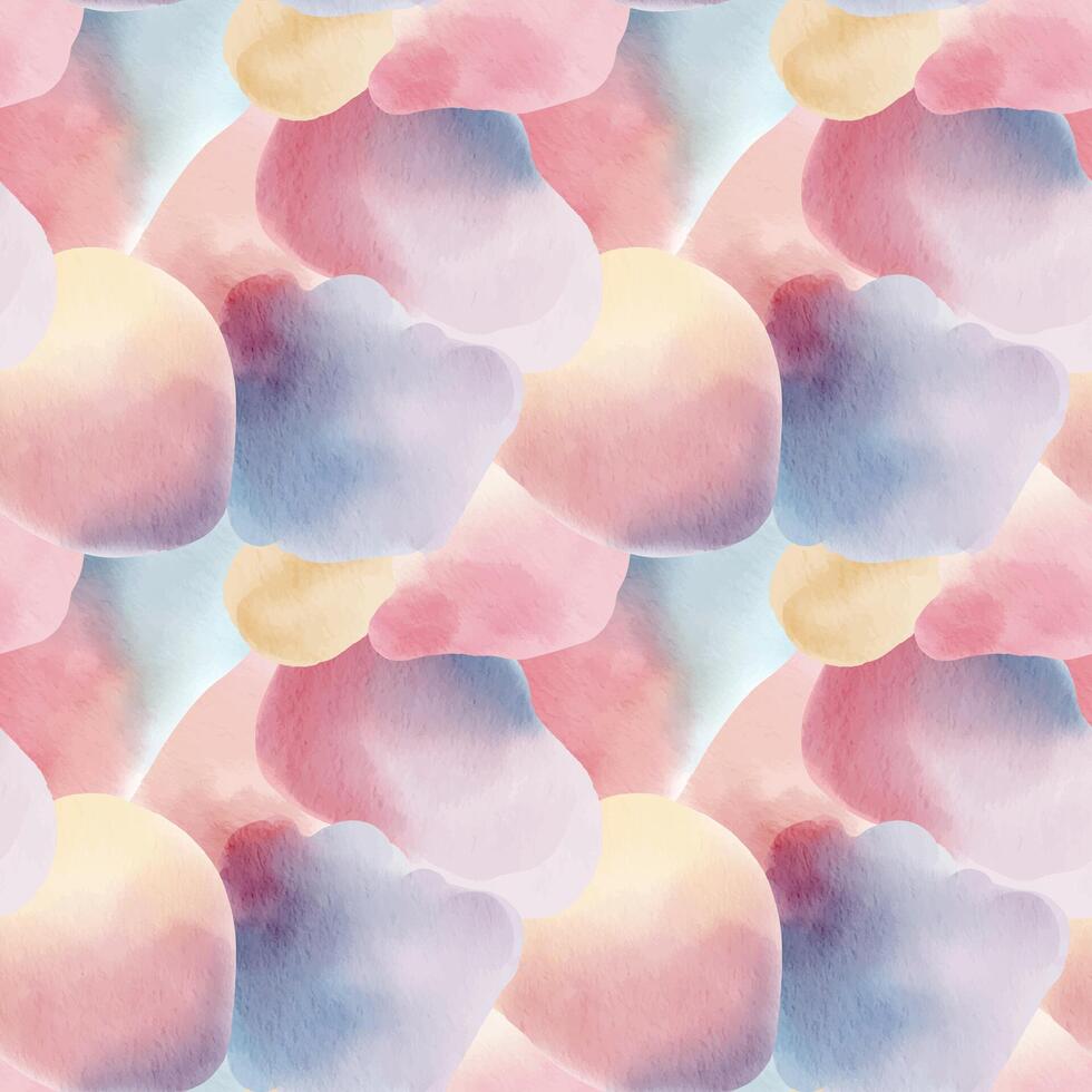 Seamless pattern watercolor stains. Abstract background. Hand drawn colorful watercolor shapes vector
