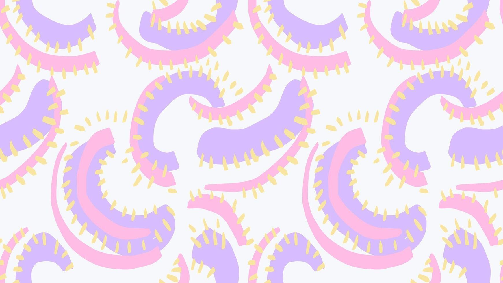Pastel seamless pattern with Abstract organic shapes. hand drawn sketch unique irregular forms. Simple background ornament. Contemporary minimalist print vector