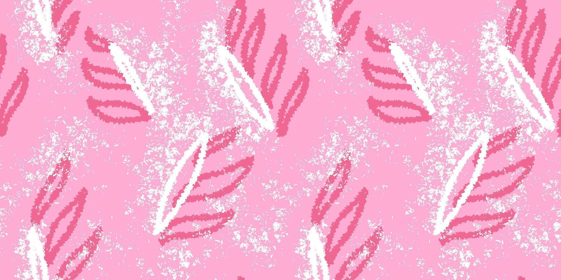 Strokes brush abstract organic shapes seamless pattern. hand drawn. Contemporary ornament. Pastel splashes of paint on a pink background. vector