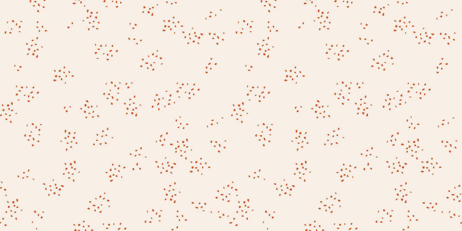 Polka dots ornament. hand drawn sketch. Plain minimalist seamless pattern with abstract shape random dots, spots, drops snowflakes on a light background. vector