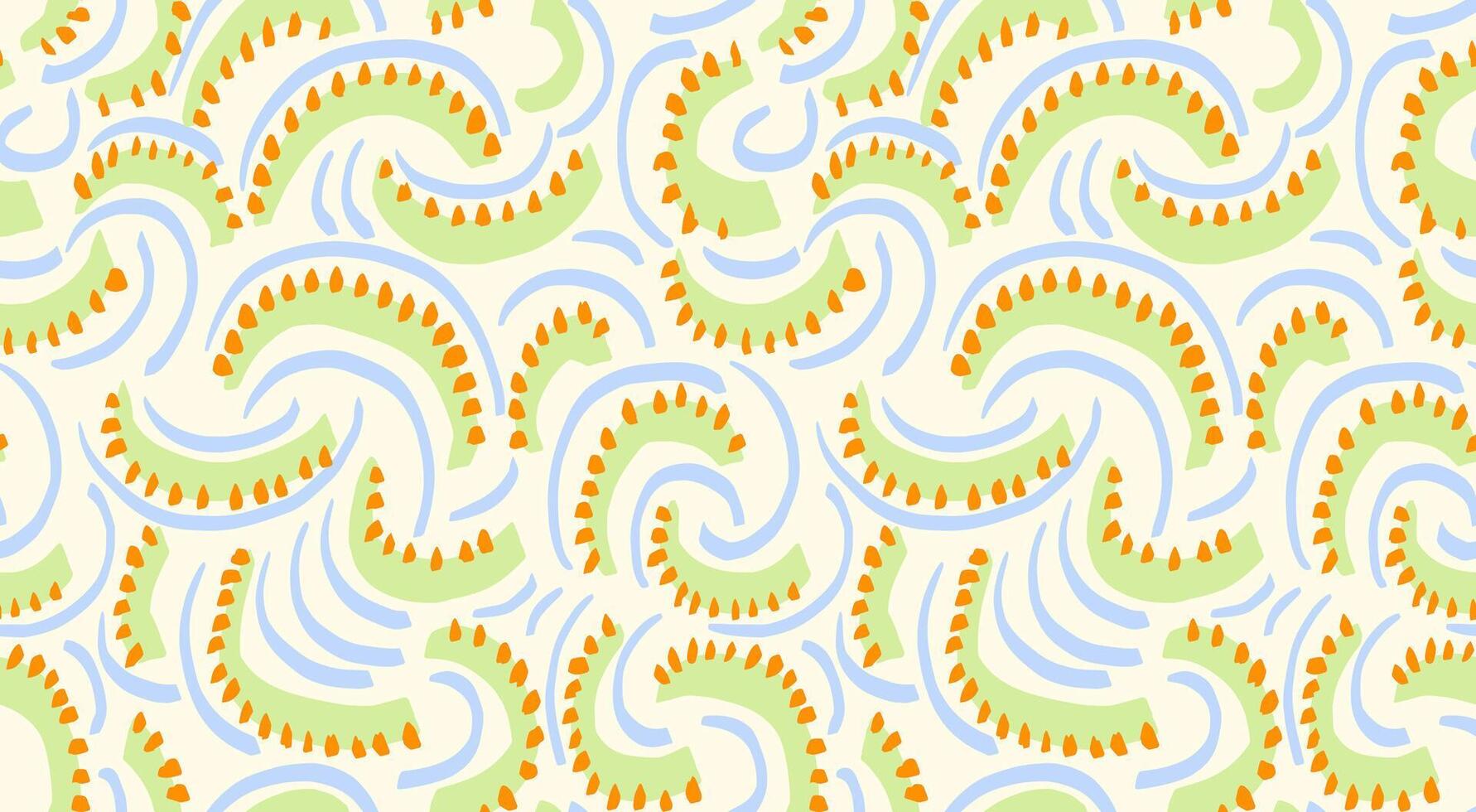 Contemporary seamless pattern with abstract organic shapes. Plain background ornament. hand drawn sketch unique irregular semicircular forms print. vector