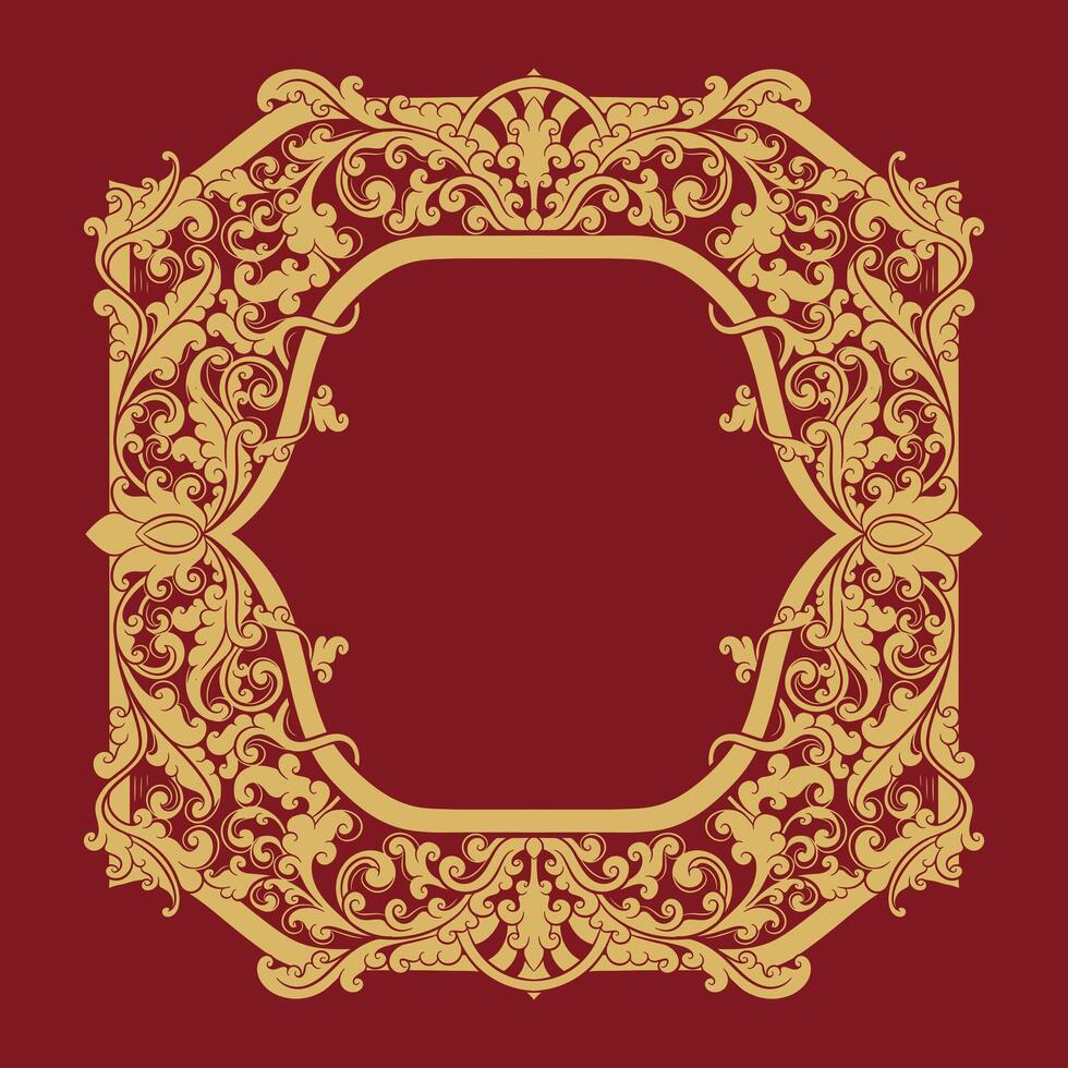 hand drawn ornamental flower fram vector