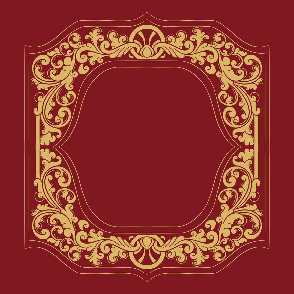 luxury ornament gold and template design vector
