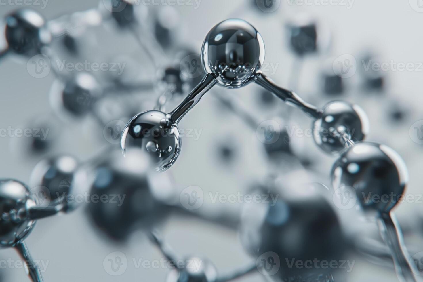 A close up of a molecule structure photo