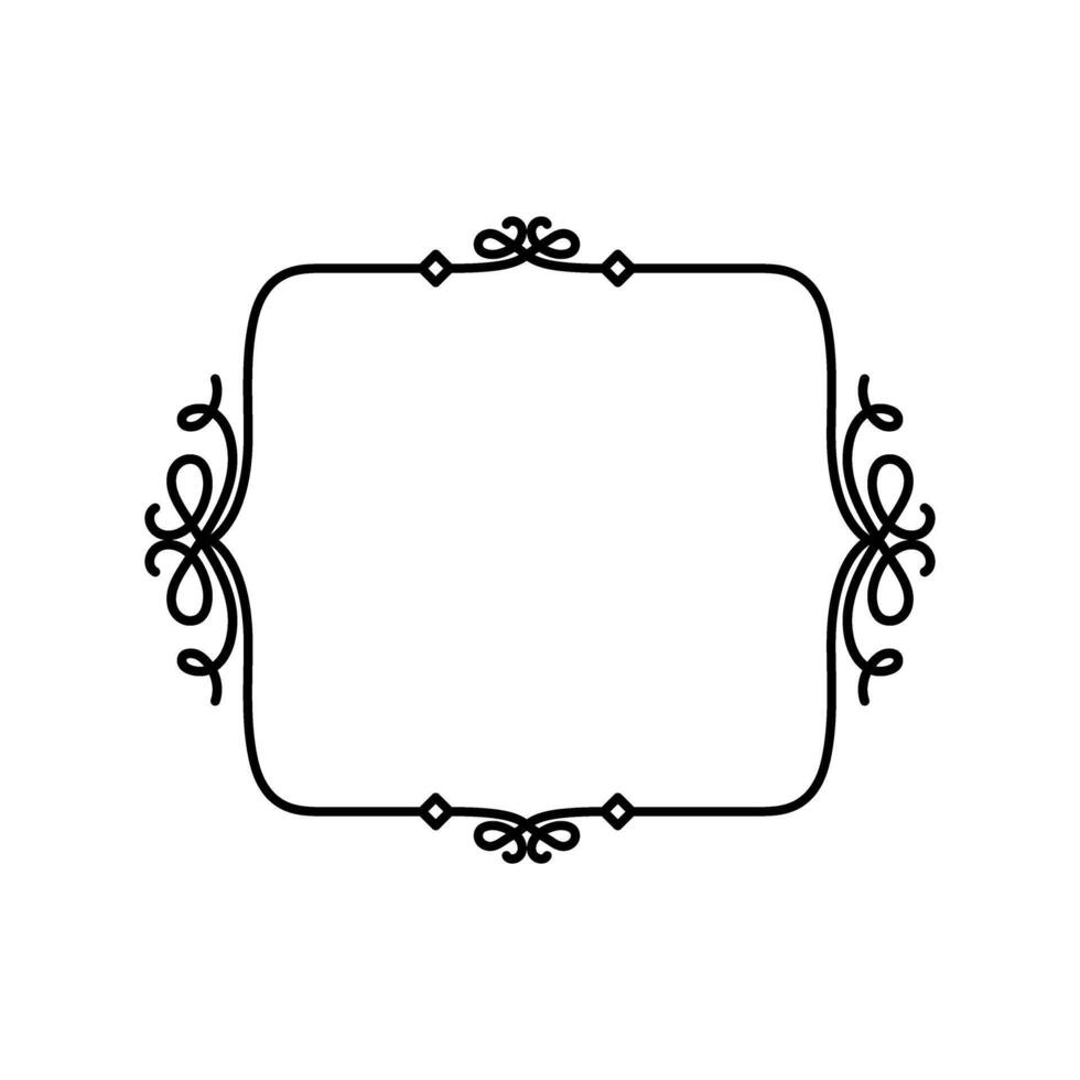 Vintage frame line style icon design of Decorative element theme illustration vector