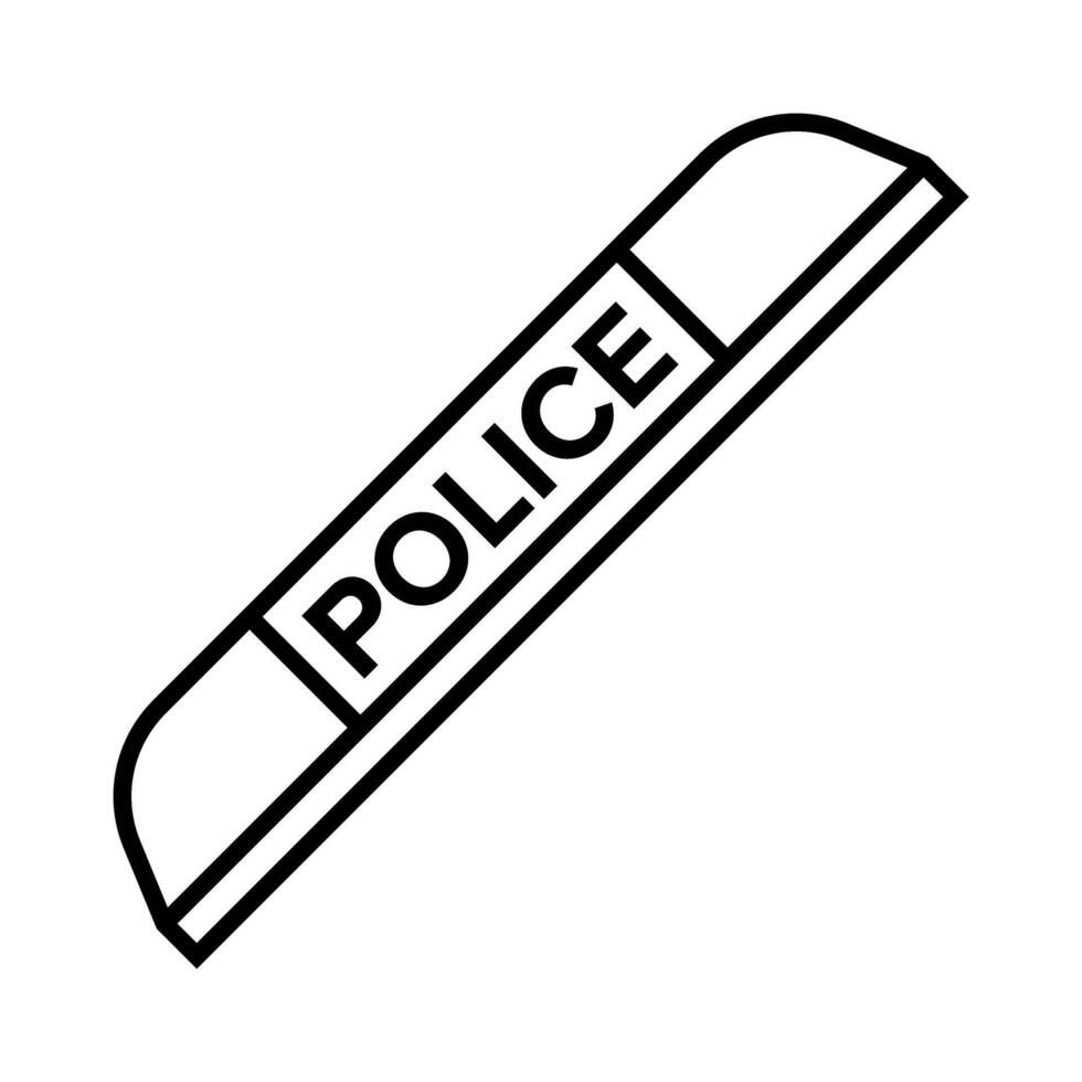 Police stamp line icon, concept sign, outline illustration, linear symbol. vector