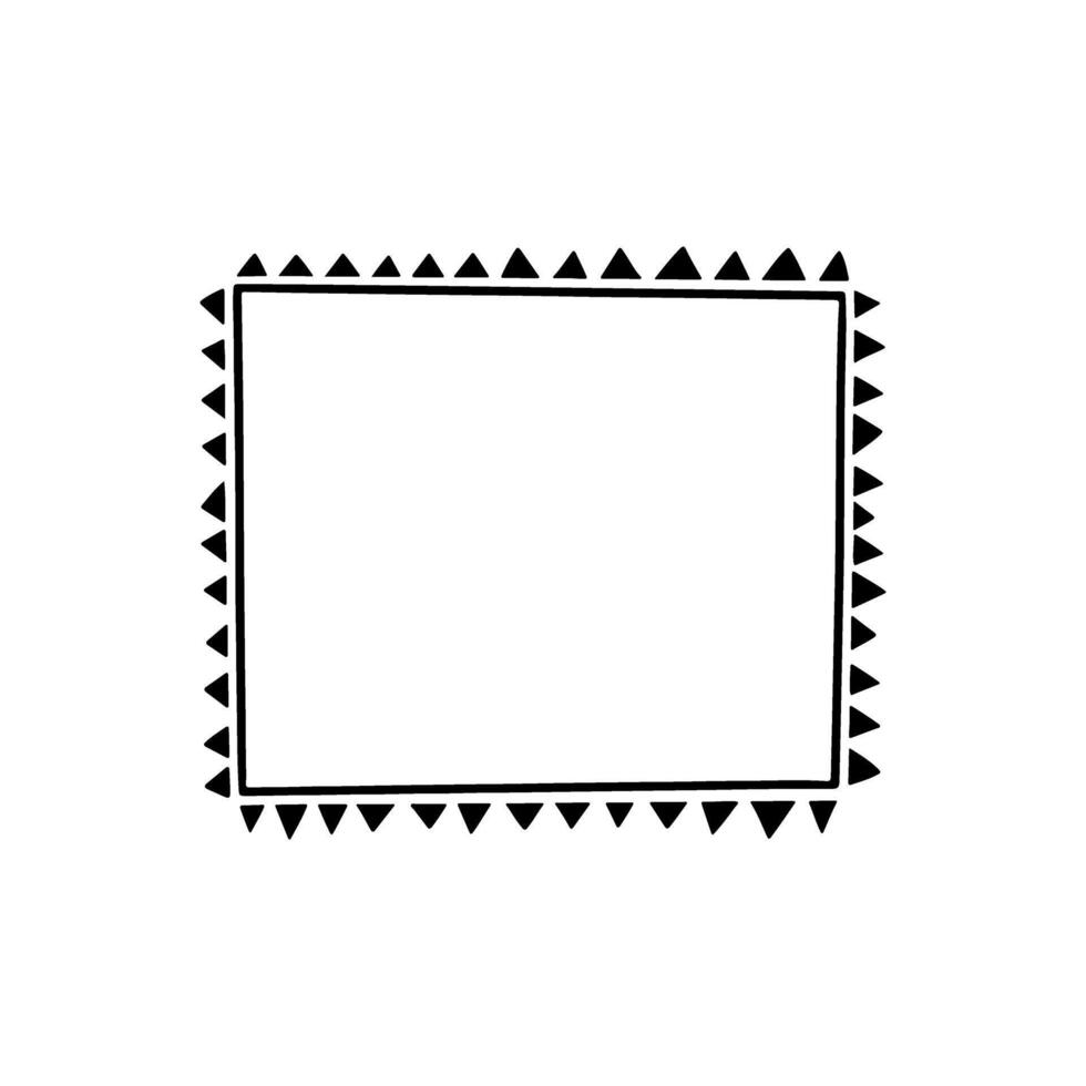 silhouette of square frame isolated icon illustration design, simple style vector