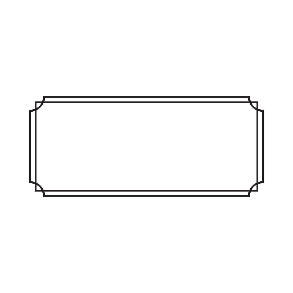 Border frame line icon. Simple illustration of border frame icon for web vector