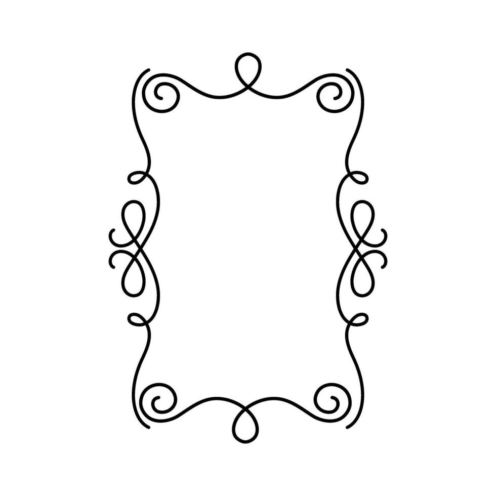 elegant frame victorian line style icon illustration designicon vector