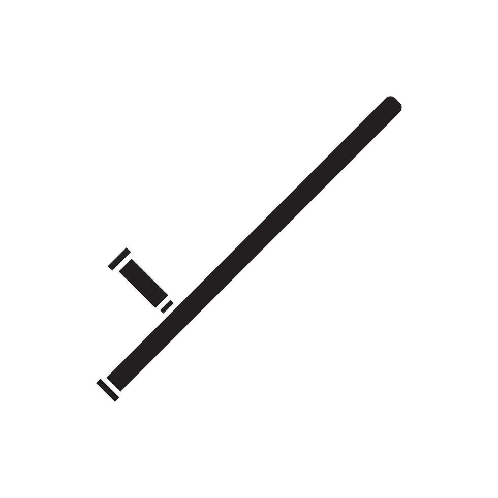 Police baton icon . Police illustration sign. Rubber baton symbol or logo. vector