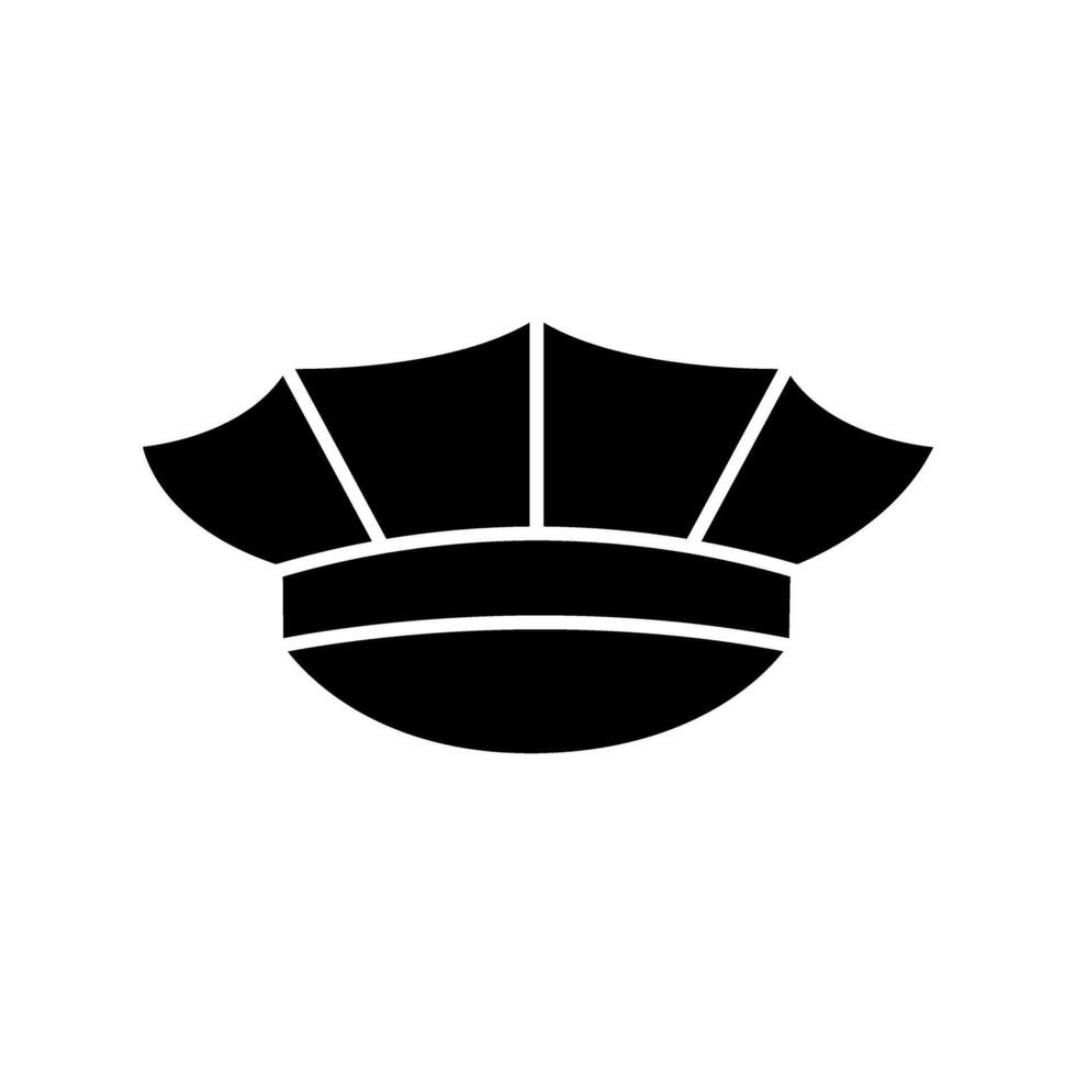 Police cap icon. Simple illustration of police cap icon for web vector