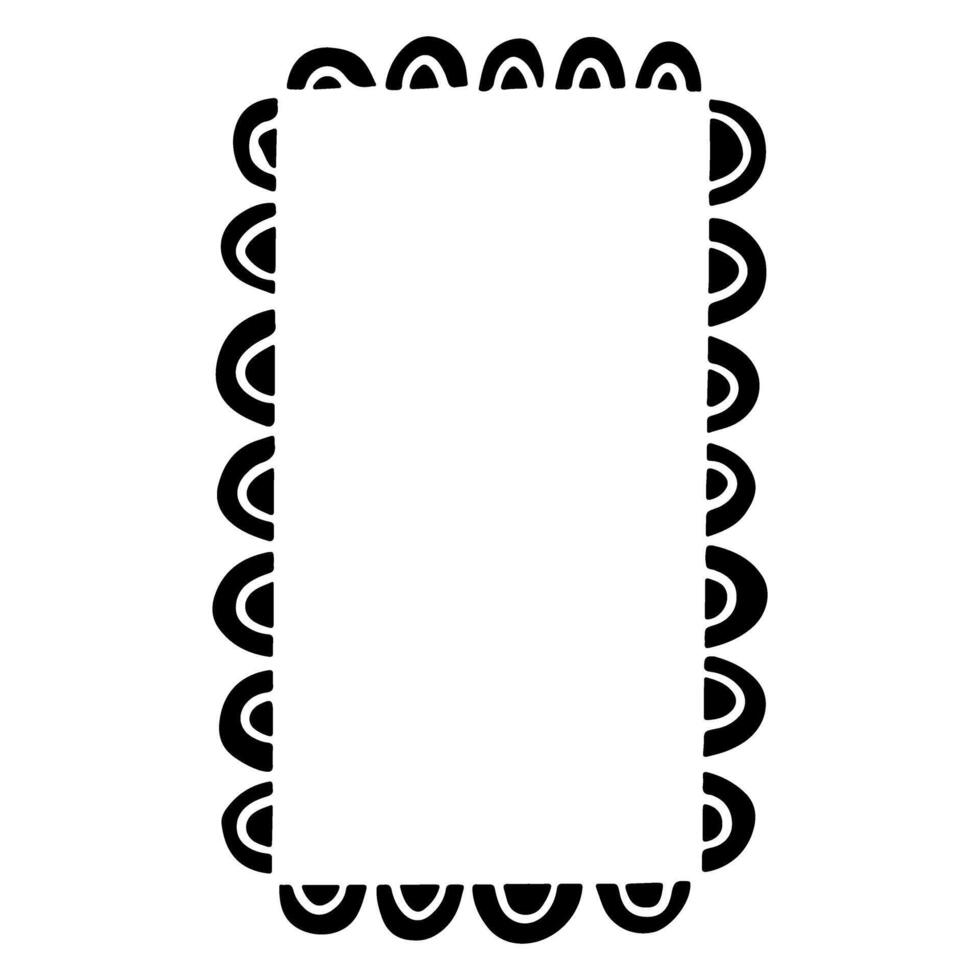 Black and white decorative frame. Copy space. clip art. vector