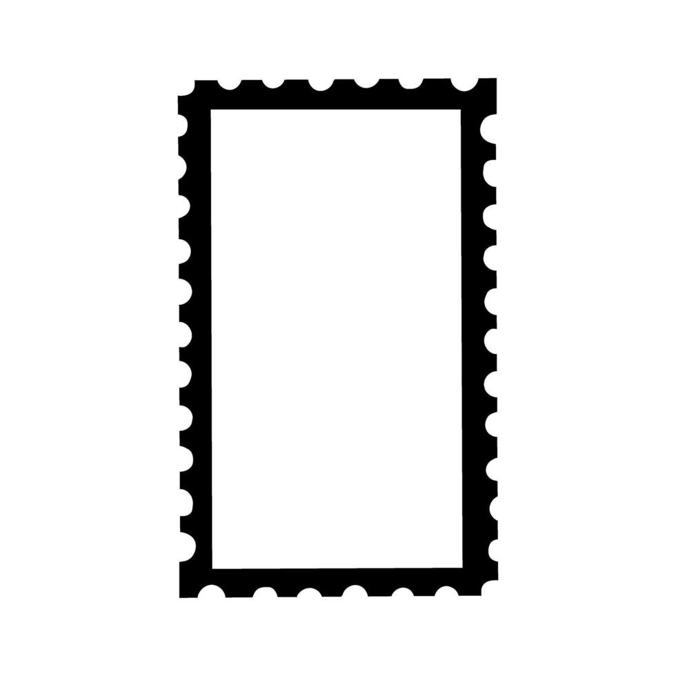 Vintage postage stamp frame isolated on white background. illustration. vector