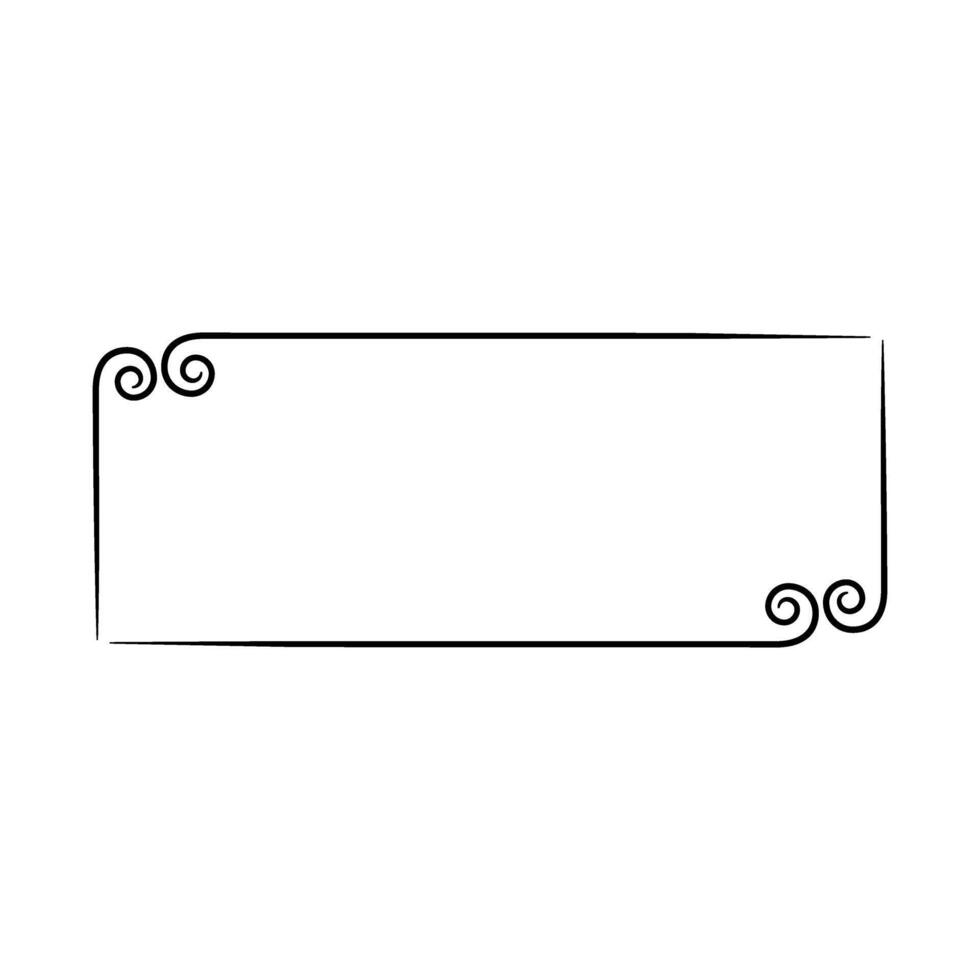Decorative frame. Decorative border. illustration isolated on white background. vector