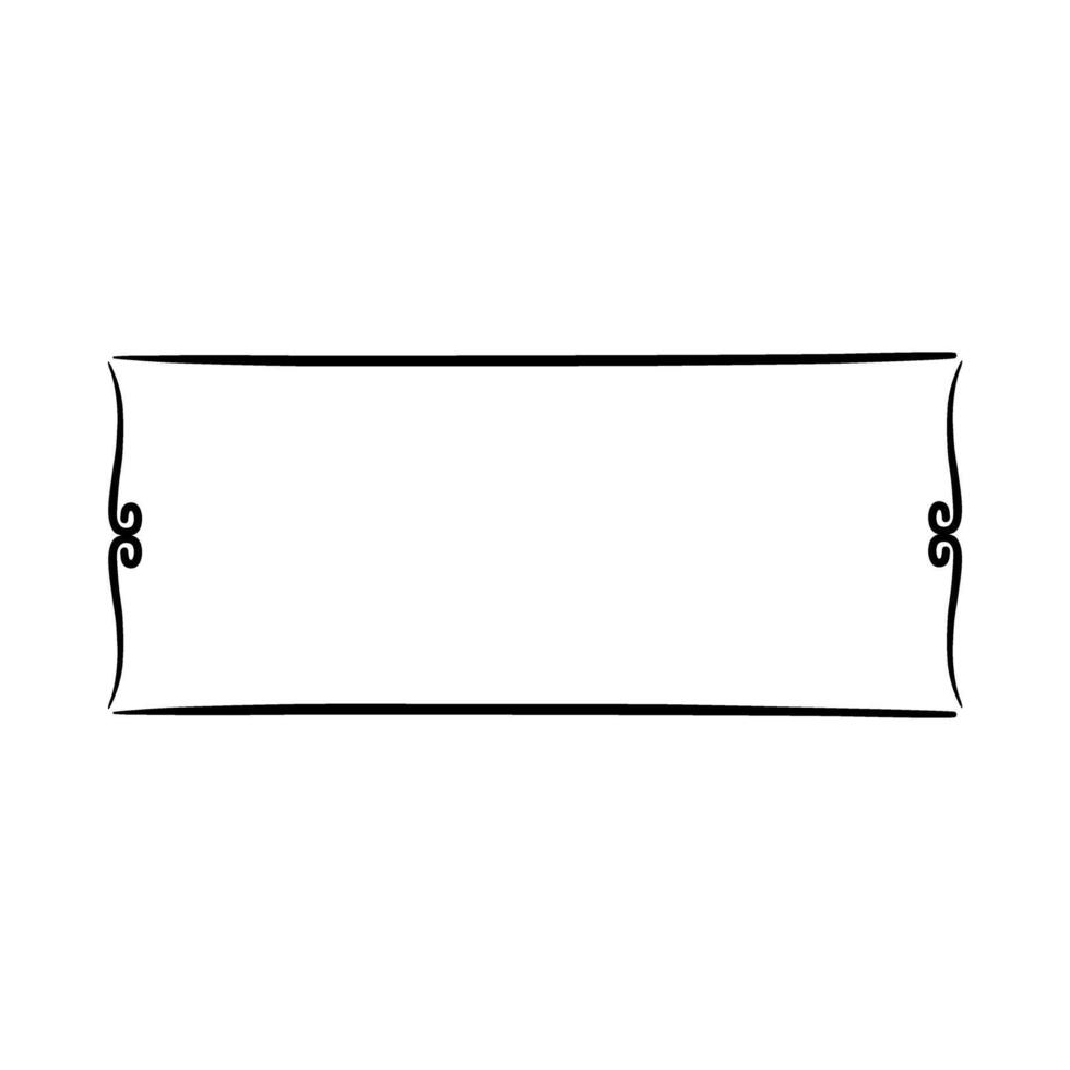 Hand drawn doodle banner. illustration isolated on white background. vector