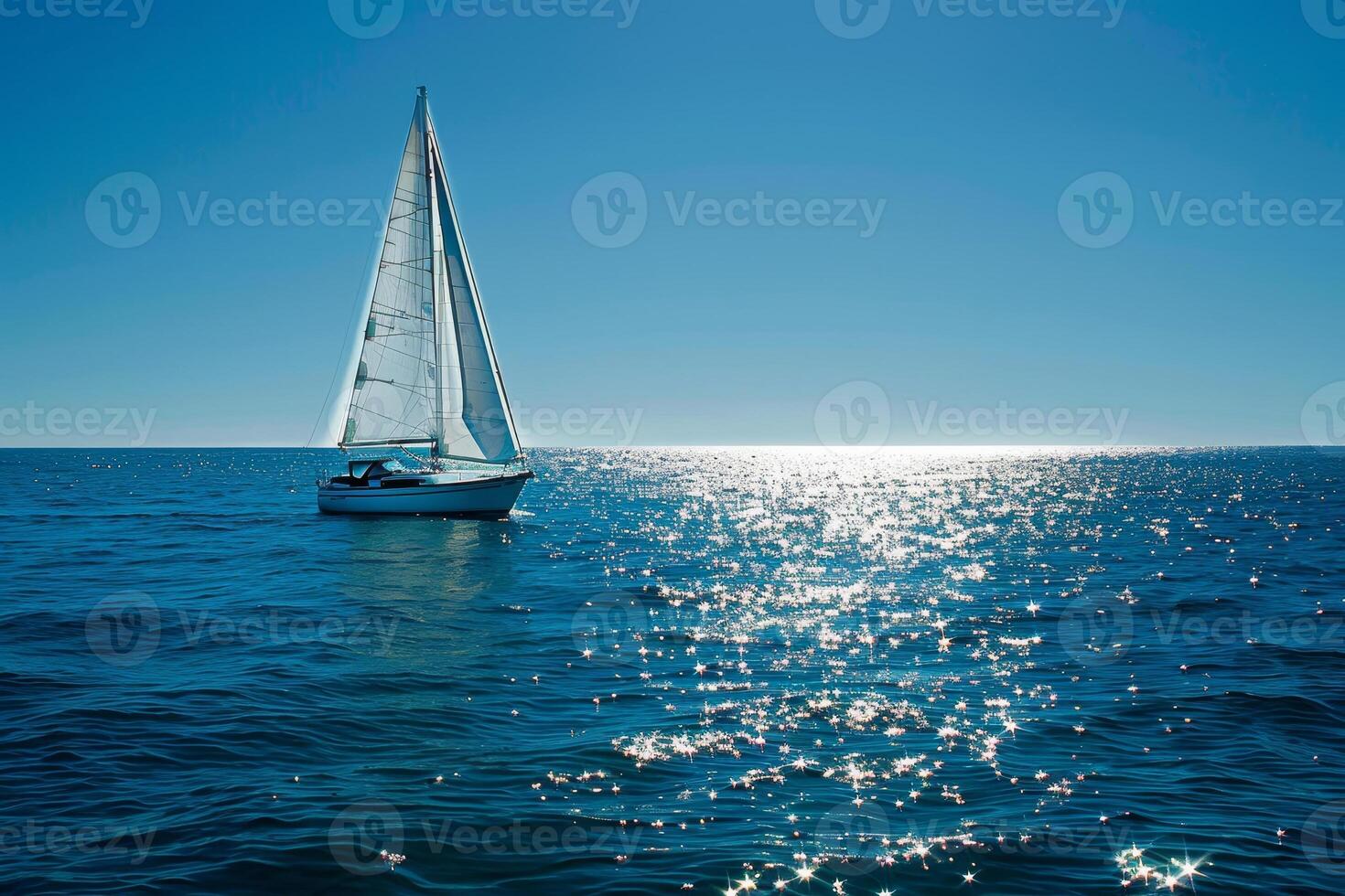 A sailboat sailing in the ocean photo