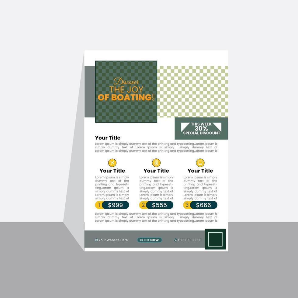 Corporate and unique business flyer template vector