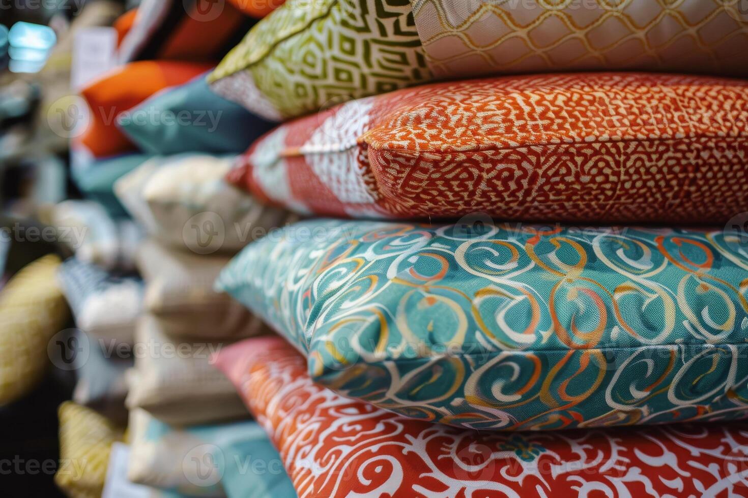 A stack of pillows photo