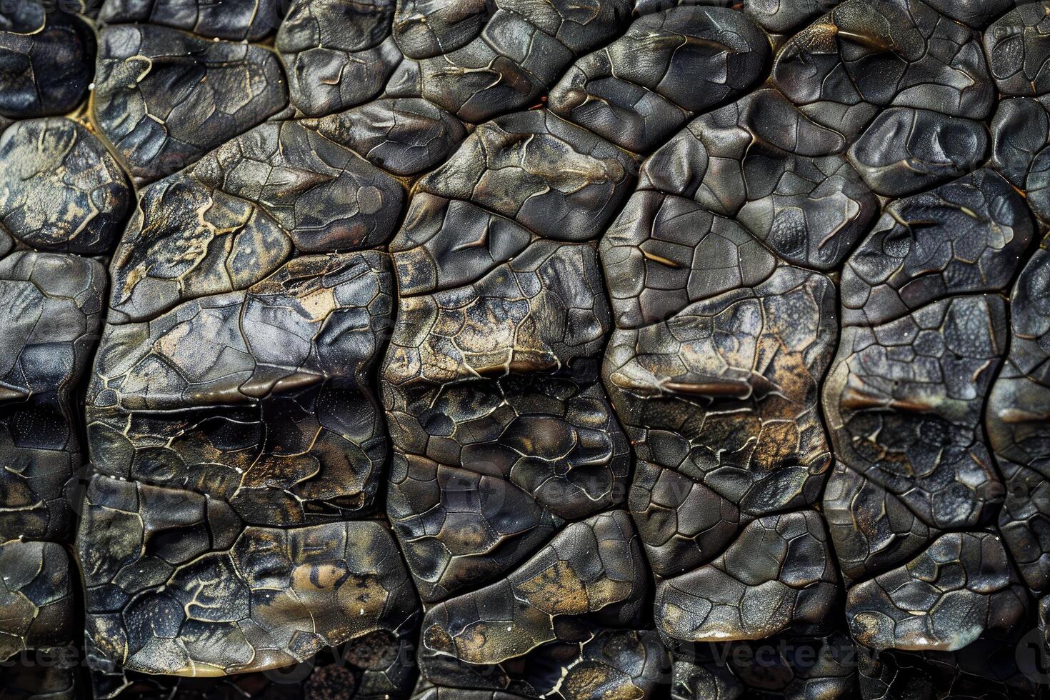 A close up of the texture of a crocodile's skin photo