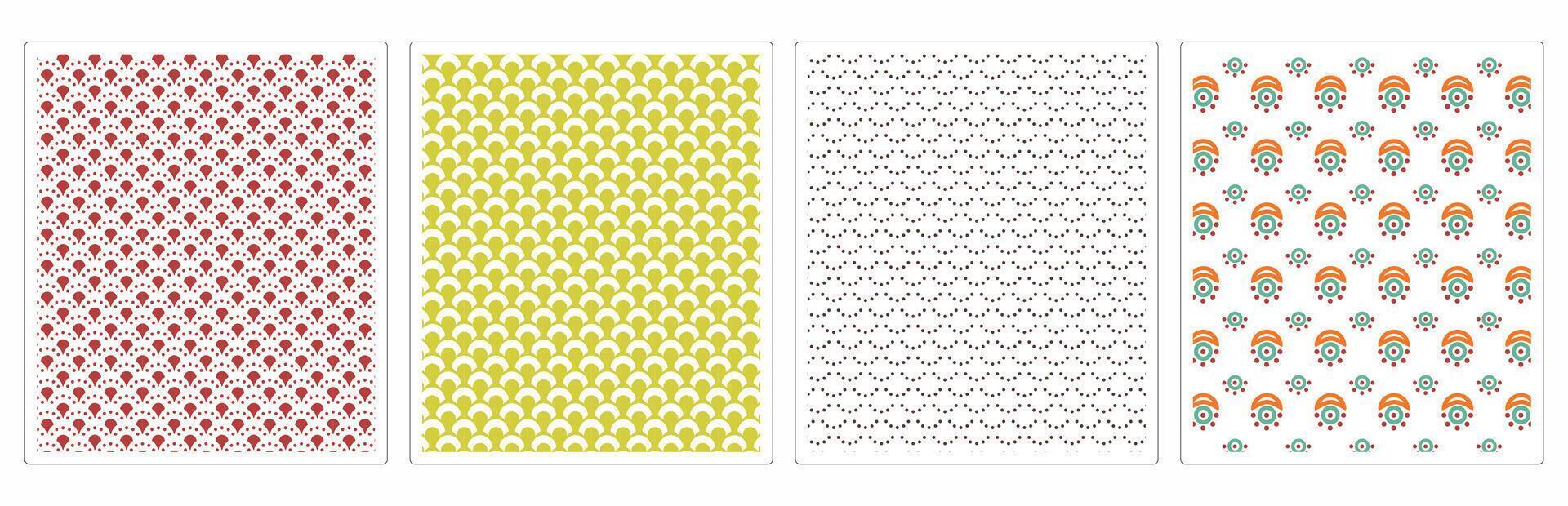 Contemporary Seamless Pattern Set for Fabric and Decor vector