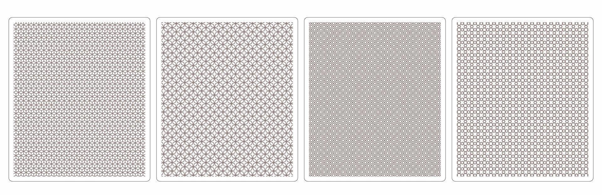 Minimal Fall Aesthetic Seamless Patterns,4 Unique Designs for Textile and Backgrounds vector