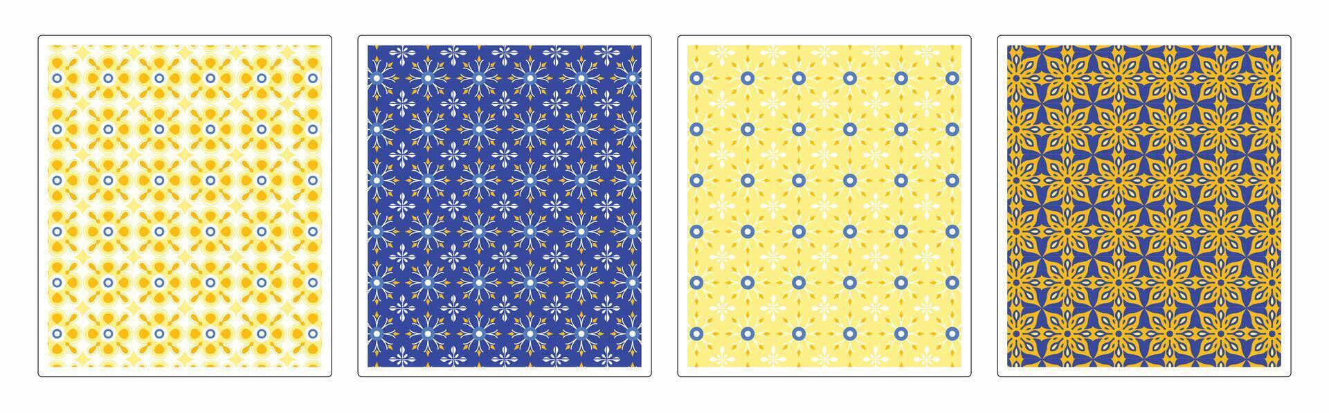 Luxury Seamless Tile Patterns , Decorative and Geometric Minimalist Designs vector