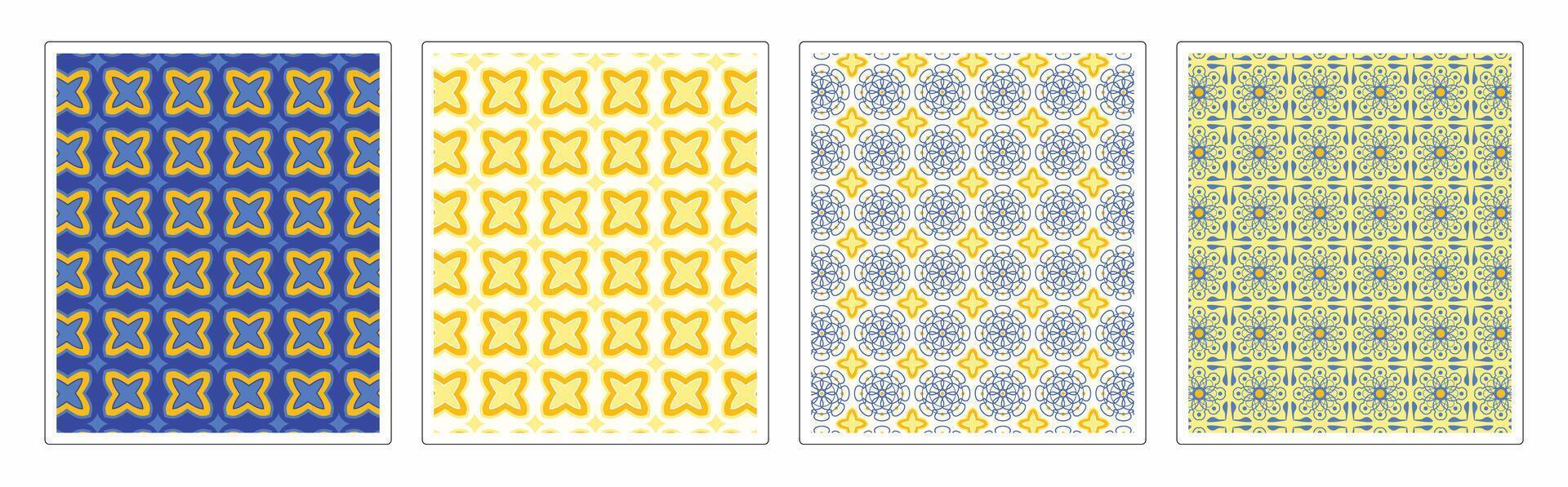 Elegant Seamless Tile Patterns , Abstract, Geometric and Ornamental Designs vector