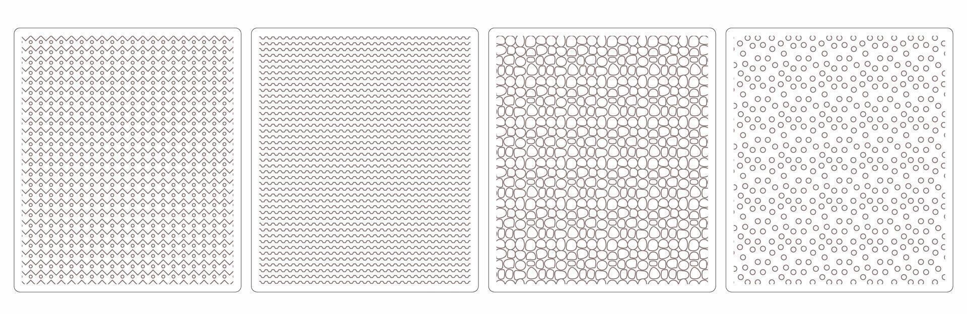 Vintage,Inspired Autumn Seamless Patterns,4 Retro Designs for Textile and Print vector