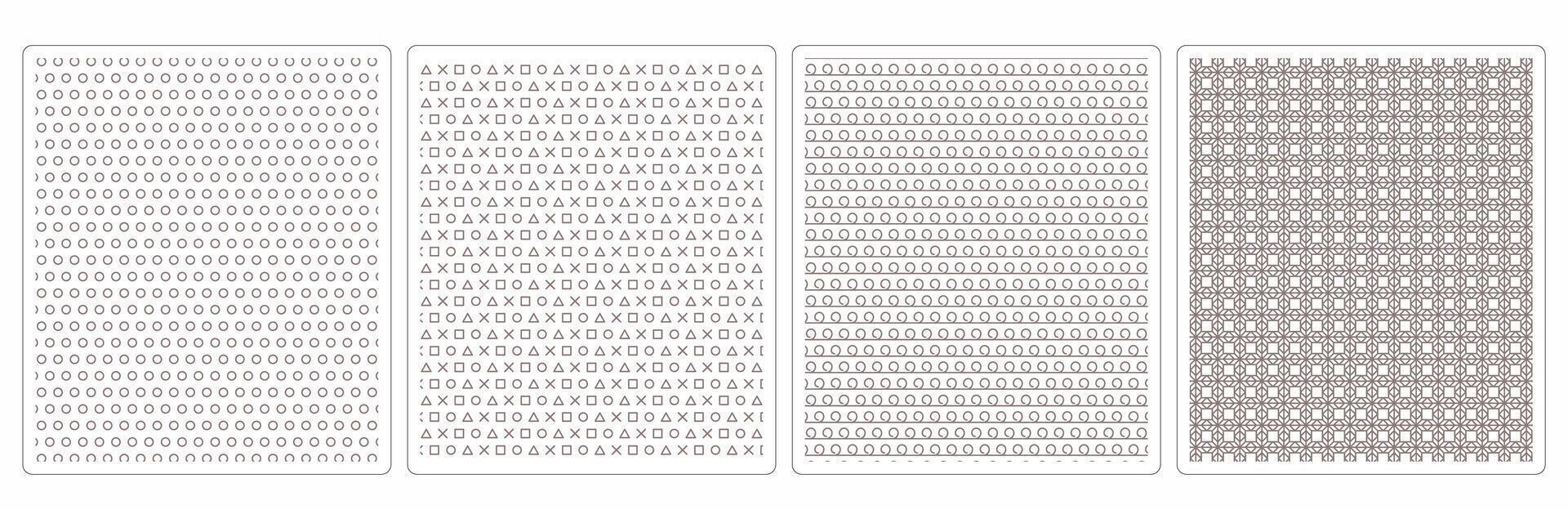 Modern Botanical Autumn Seamless Patterns,4 Elegant Designs for Textile and Branding vector