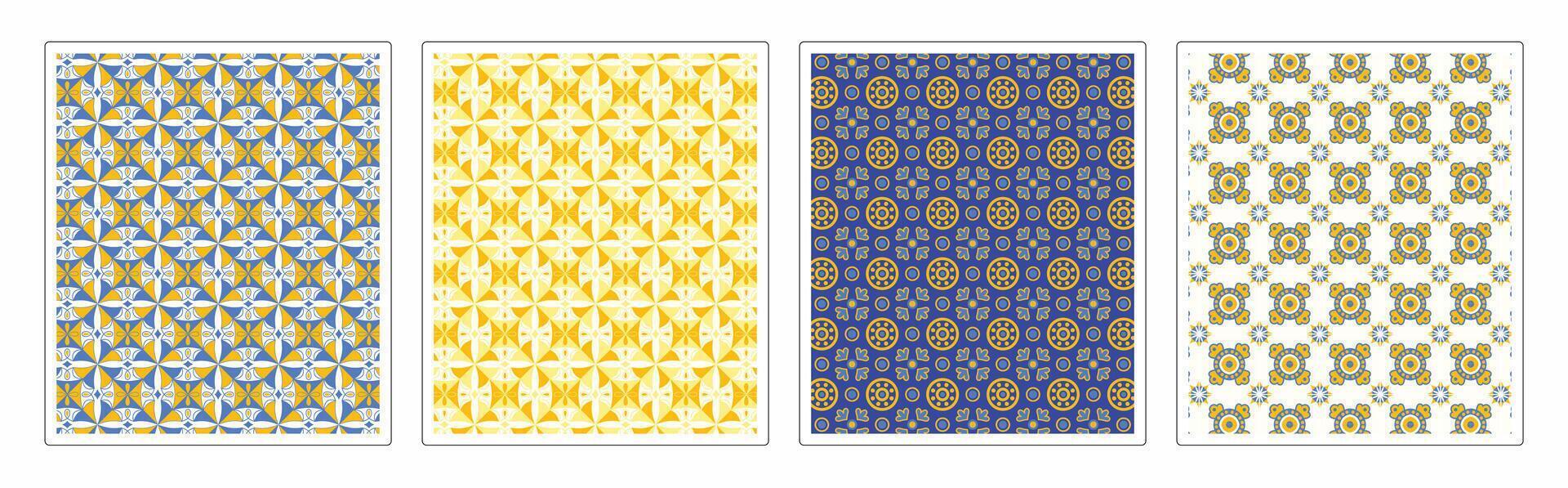 Premium Geometric and Ornamental Tile Patterns , Seamless and High,Quality Designs vector
