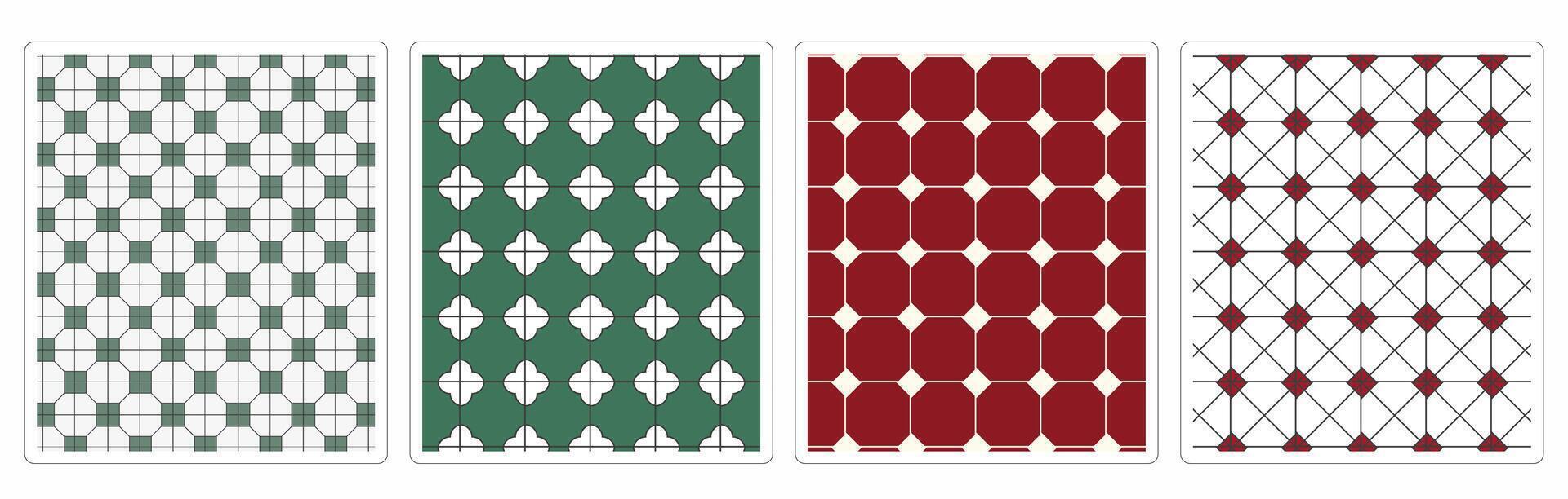 Authentic Chinese and Japanese Seamless Patterns, High,Quality East Asian Textile and Backgrounds vector