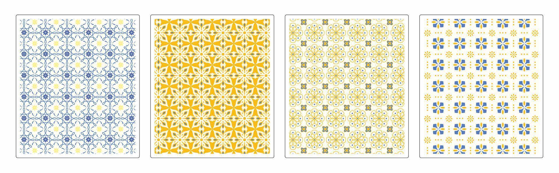 Modern Seamless Tile Patterns , Geometric and Artistic Abstract Designs vector