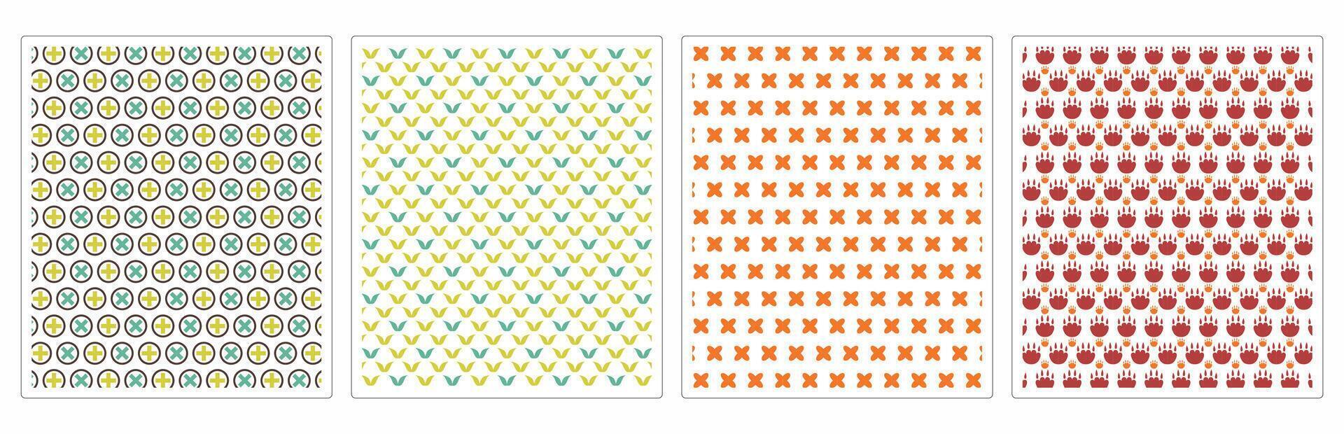 Elegant Abstract Seamless Pattern Set for Print and Web vector
