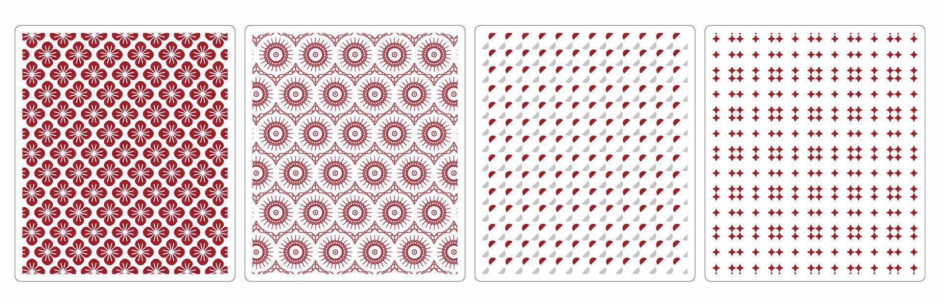 Exclusive East Asian Seamless Patterns, High,Quality Chinese and Japanese Decorative Textures vector