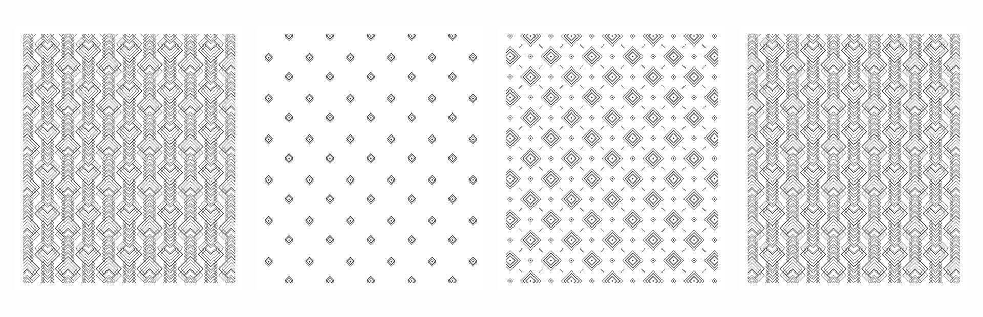 Contemporary Tile and Fabric Patterns for Trendy Designs vector