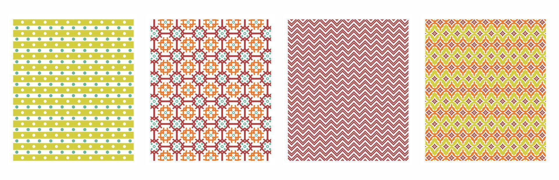 Minimalist Elegant Pattern Set for Fabric and Tiles vector