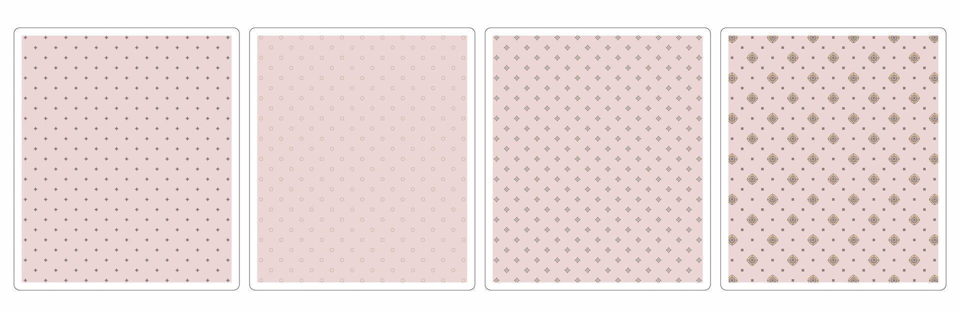 Warm Autumn Seamless Patterns,4 Unique Designs for Textiles, Fabric and Crafting vector