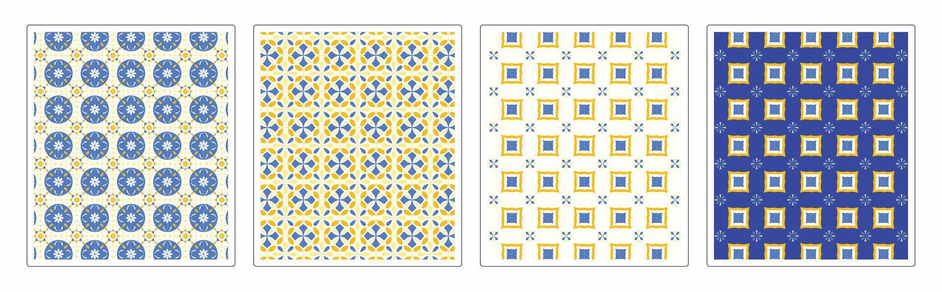 Seamless Tile and Surface Patterns set,Geometric, Ornamental, Abstract and Luxury Designs vector