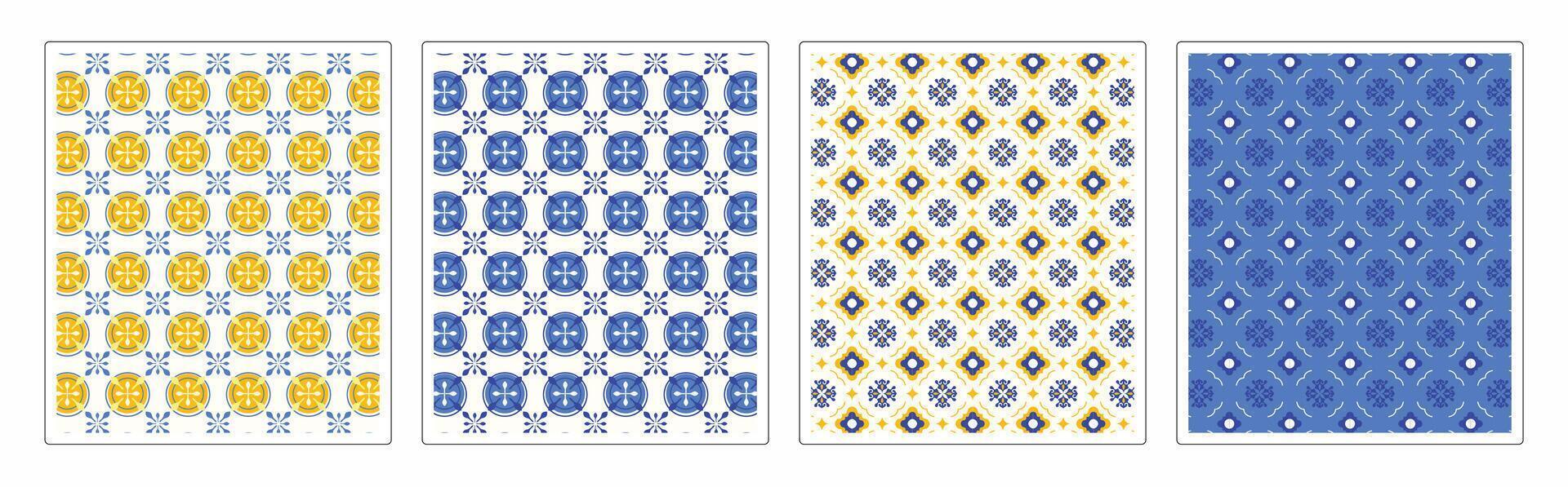 Geometric and Decorative Seamless Tile Patterns for Home and Textile Design vector