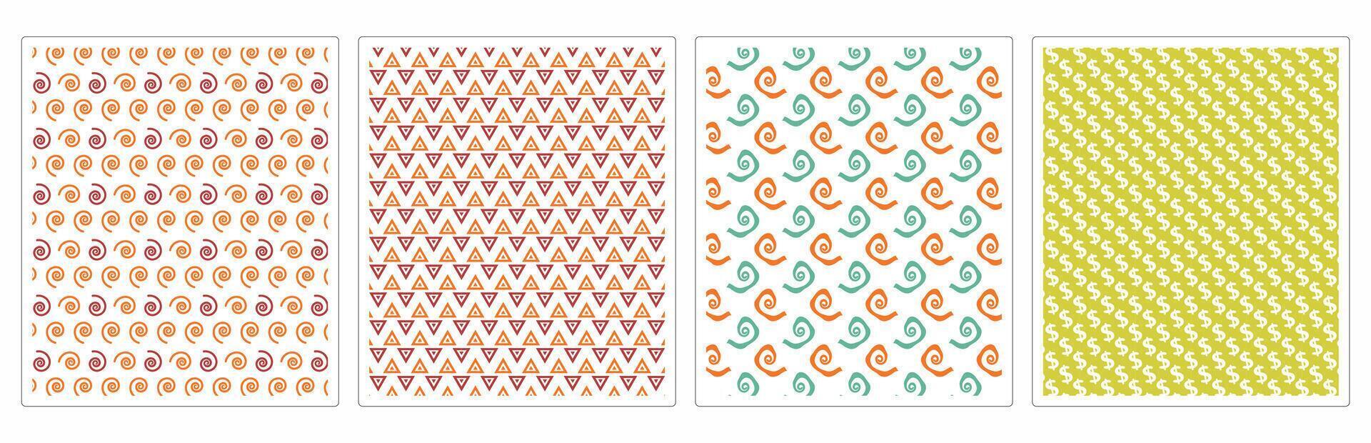 Refined Seamless Pattern Set for Fashion and Interiors vector