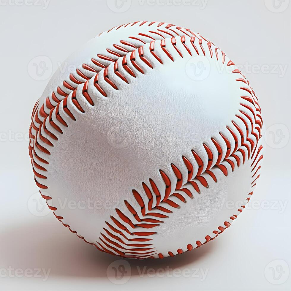 A Detailed View of a Classic Baseball Ready for the Next Game photo