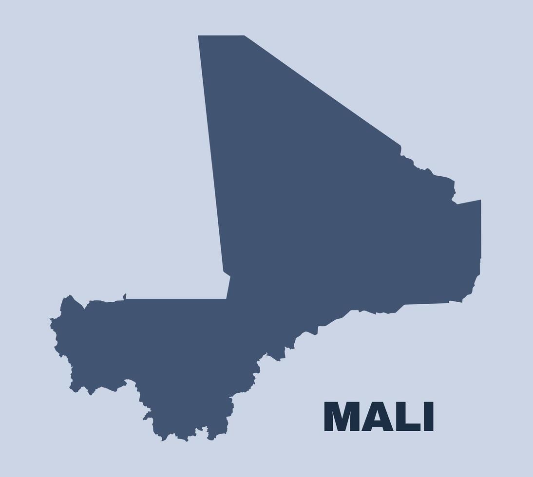 Mali map simple flat vector
