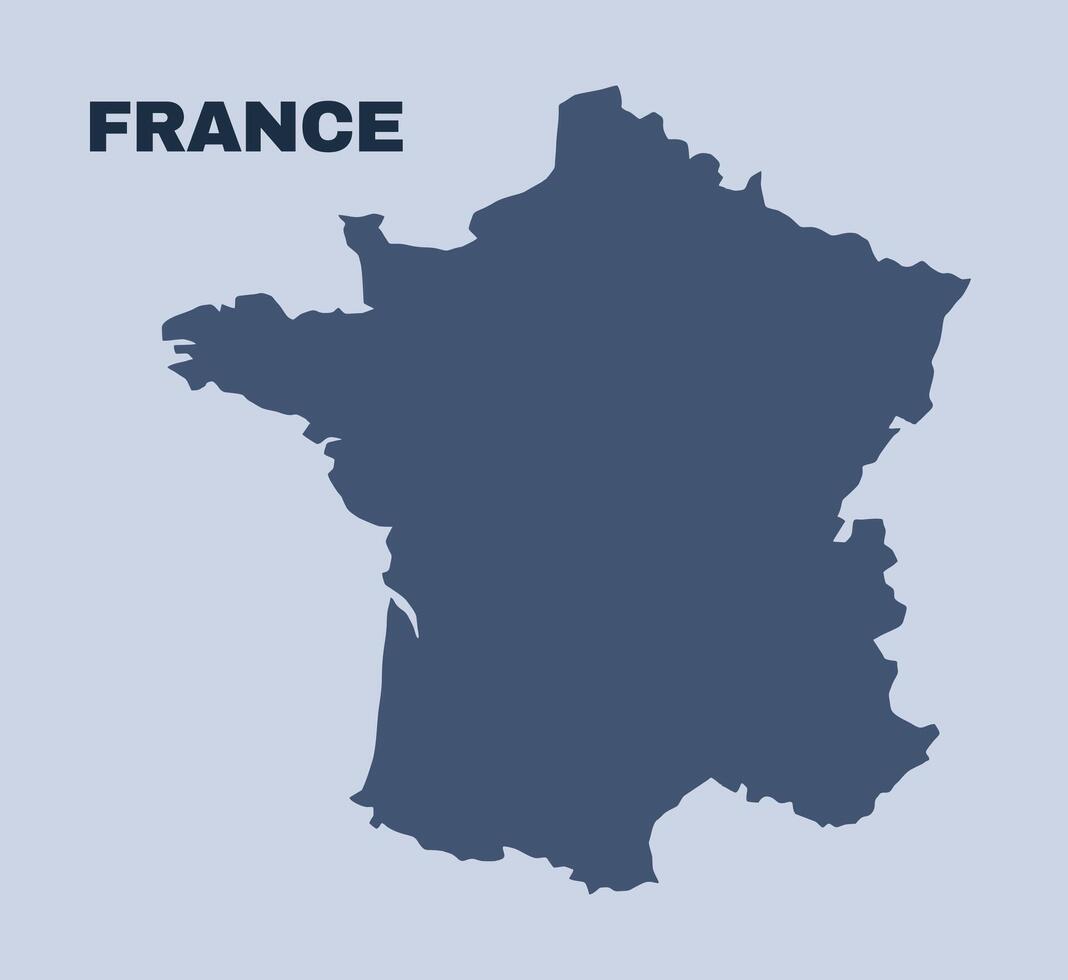 France map simple flat vector