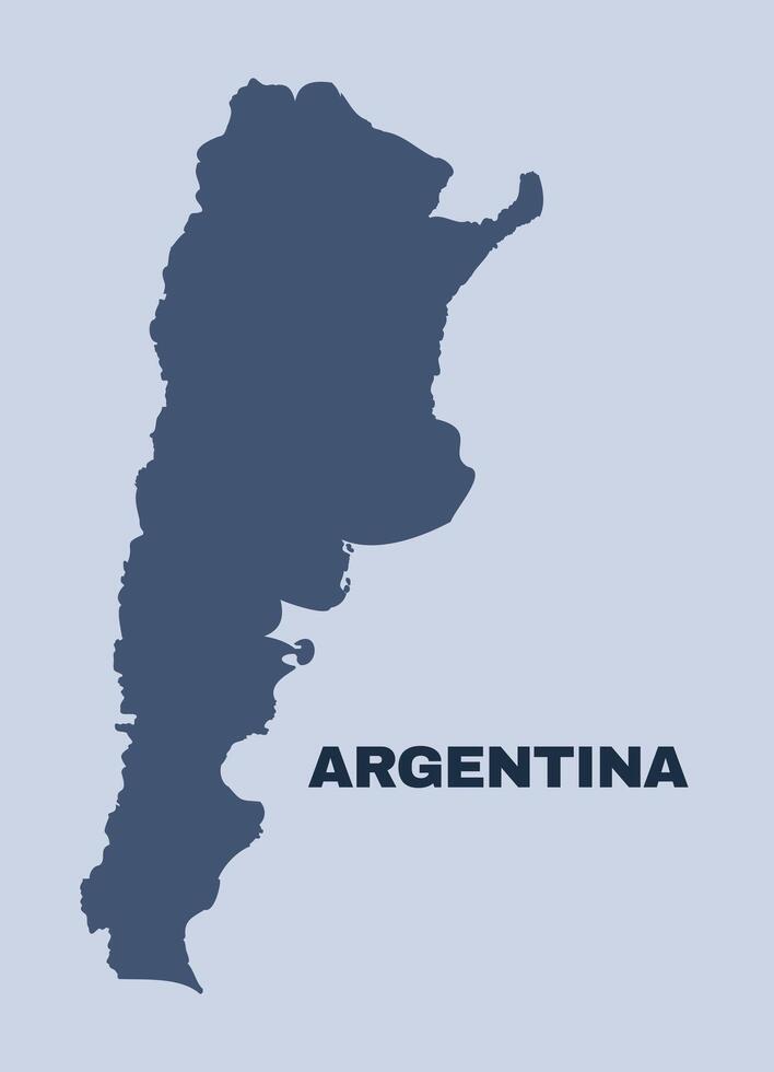 Argentina map simple flat vector
