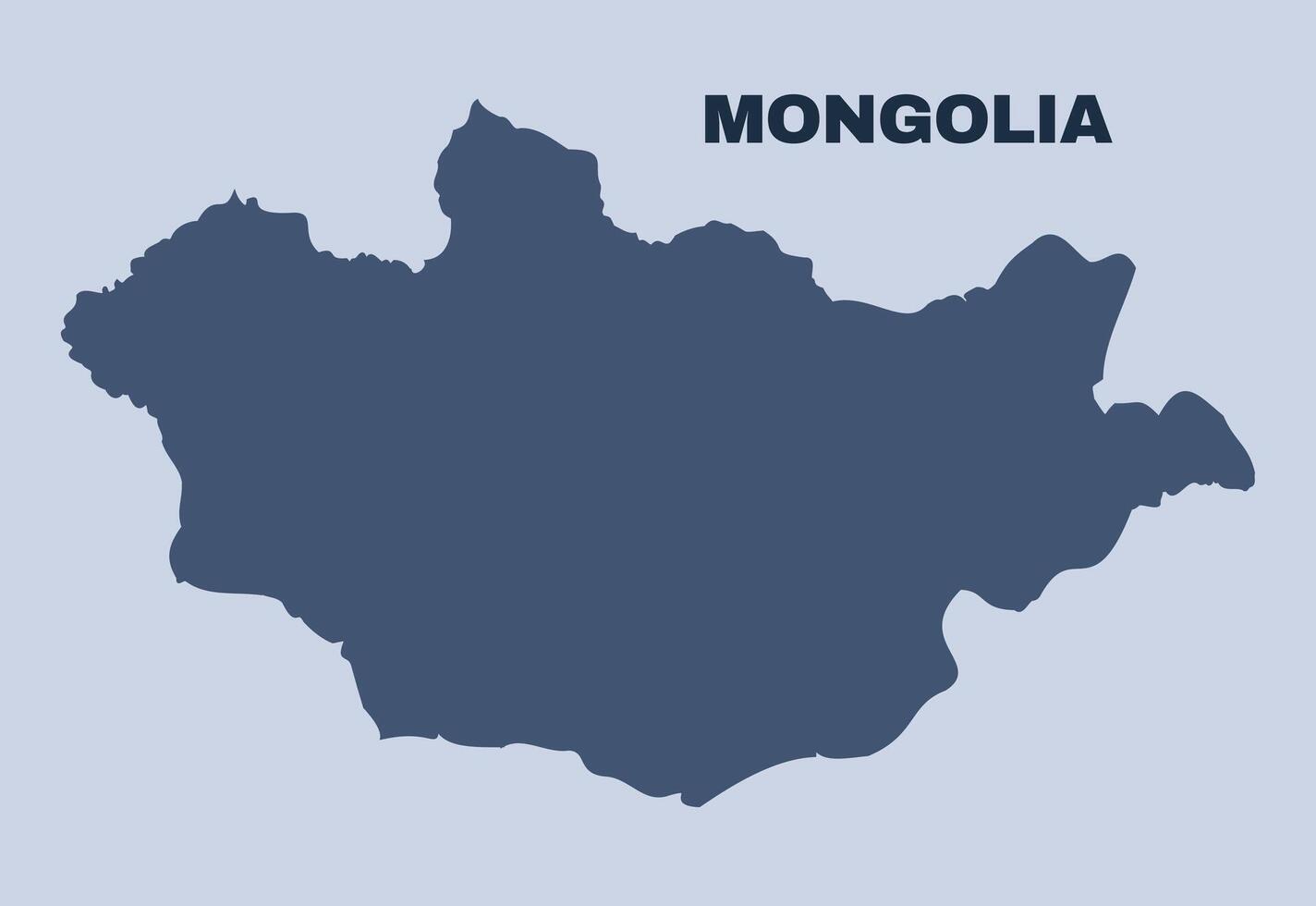 Mongolia map simple flat vector