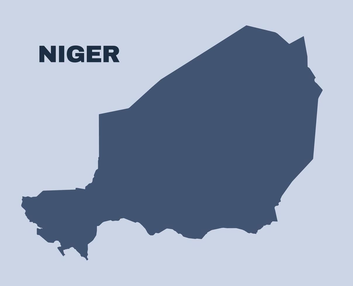 Niger map simple flat vector