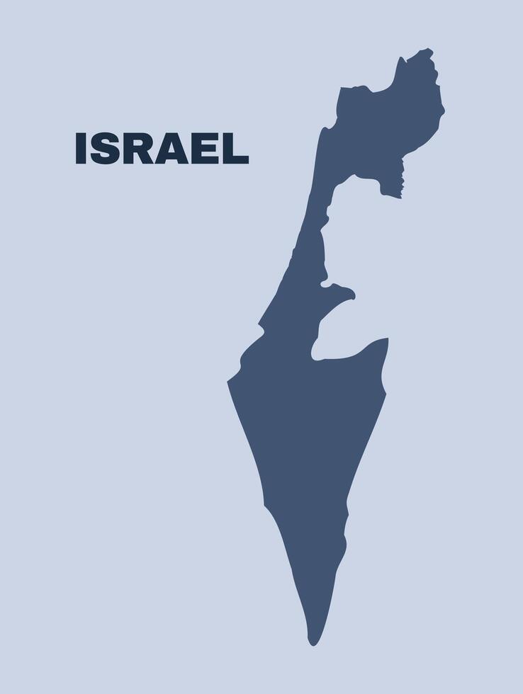 Israel map simple flat vector