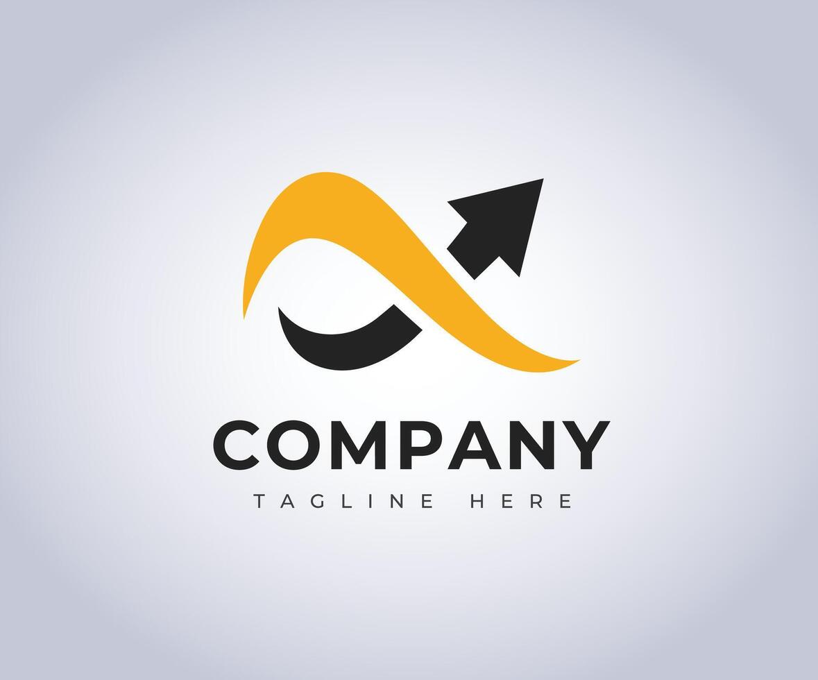 Abstract Business Corporate Growth Logo with Arrow Combination Template vector