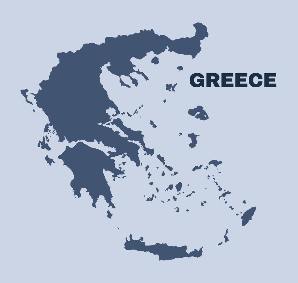 Greece map simple flat vector