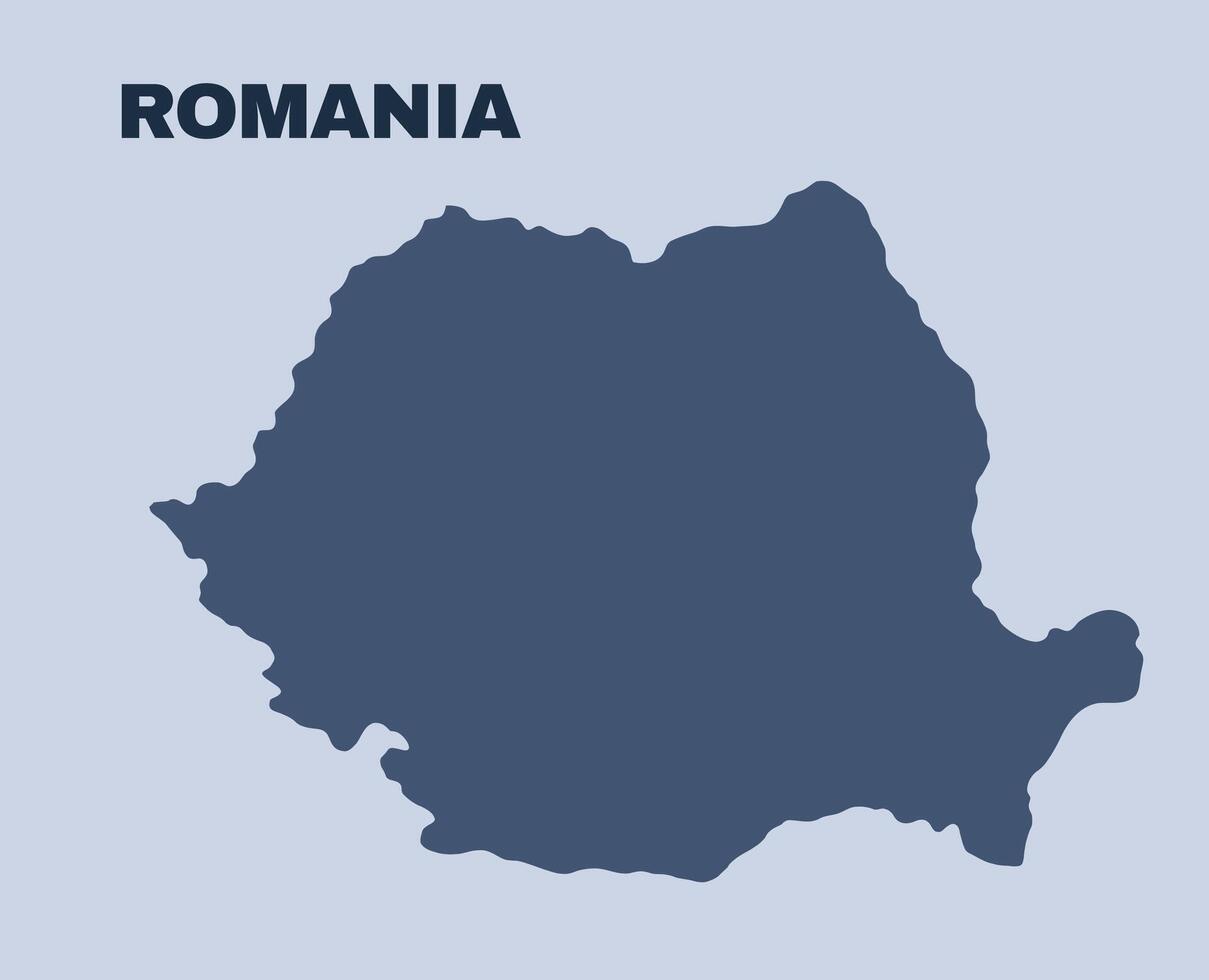 Romania map simple flat vector